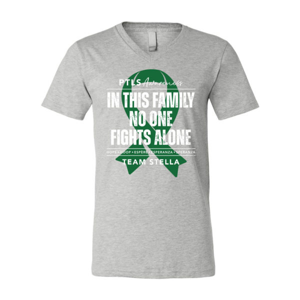 In This Family No One Fights Alone V-Neck - Personalized