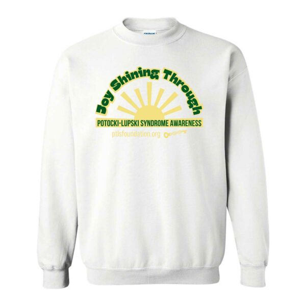 Joy Shining Through Classic Crewneck Sweatshirt - White