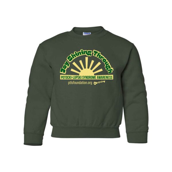 Joy Shining Through Classic Youth Crewneck Sweatshirt - Forest Green